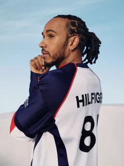 Bluzy Dresowe & Z Kapturem*Tommy Hilfiger Bluza Hokejowa Tommy X Mercedes F1 X CR WHITE