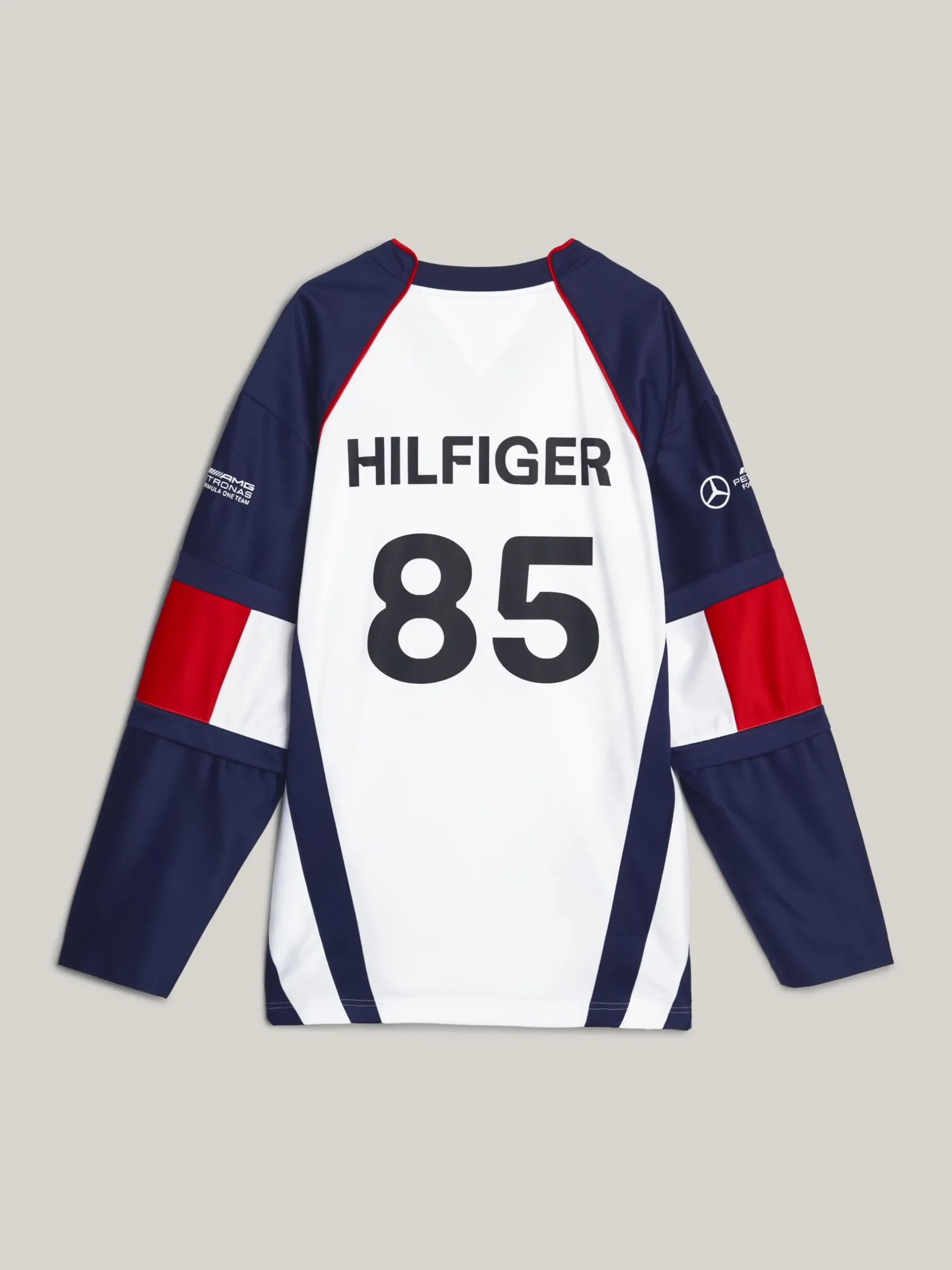Bluzy Dresowe & Z Kapturem*Tommy Hilfiger Bluza Hokejowa Tommy X Mercedes F1 X CR WHITE