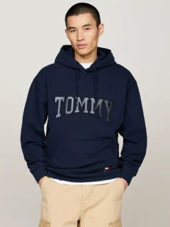 Bluzy Dresowe & Z Kapturem*Tommy Hilfiger Bluza O Luźnym Kroju Z Kapturem DARK NIGHT NAVY