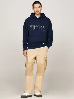 Bluzy Dresowe & Z Kapturem*Tommy Hilfiger Bluza O Luźnym Kroju Z Kapturem DARK NIGHT NAVY