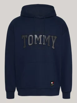 Bluzy Dresowe & Z Kapturem*Tommy Hilfiger Bluza O Luźnym Kroju Z Kapturem DARK NIGHT NAVY