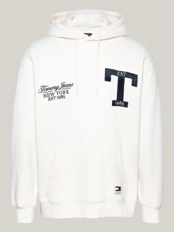 Bluzy Dresowe & Z Kapturem*Tommy Hilfiger Bluza O Luźnym Kroju Z Kapturem ANCIENT WHITE