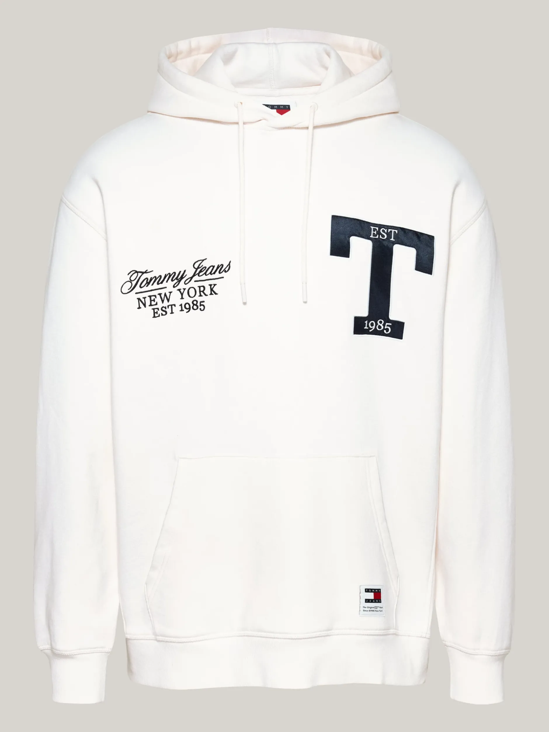 Bluzy Dresowe & Z Kapturem*Tommy Hilfiger Bluza O Luźnym Kroju Z Kapturem ANCIENT WHITE