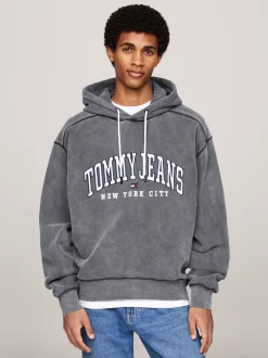 Bluzy Dresowe & Z Kapturem*Tommy Hilfiger Bluza O Luźnym Kroju Z Logo BLACK