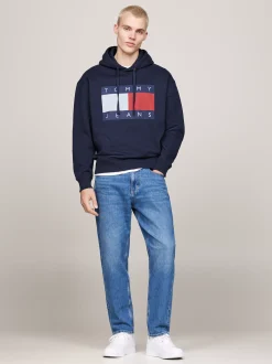 Bluzy Dresowe & Z Kapturem*Tommy Hilfiger Bluza O Luźnym Kroju Z Naszywką DARK NIGHT NAVY MELANGE
