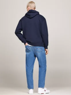 Bluzy Dresowe & Z Kapturem*Tommy Hilfiger Bluza O Luźnym Kroju Z Naszywką DARK NIGHT NAVY MELANGE