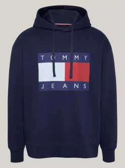 Bluzy Dresowe & Z Kapturem*Tommy Hilfiger Bluza O Luźnym Kroju Z Naszywką DARK NIGHT NAVY MELANGE