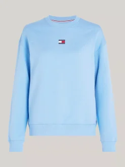 Bluzy Dresowe & Z Kapturem*Tommy Hilfiger Bluza O Pudełkowym Kroju Z Naszywką WESTSIDE BLUE