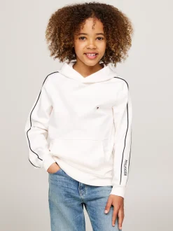 Bluzy Dresowe I Z Kapturem*Tommy Hilfiger Bluza O Regularnym Kroju Z Kapturem ANCIENT WHITE