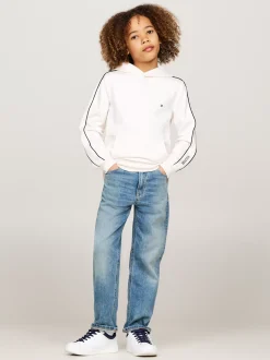 Bluzy Dresowe I Z Kapturem*Tommy Hilfiger Bluza O Regularnym Kroju Z Kapturem ANCIENT WHITE