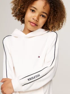 Bluzy Dresowe I Z Kapturem*Tommy Hilfiger Bluza O Regularnym Kroju Z Kapturem ANCIENT WHITE