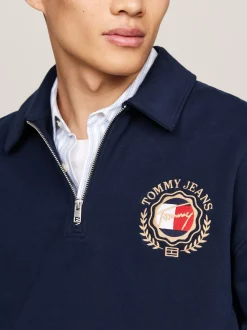 Bluzy Dresowe & Z Kapturem*Tommy Hilfiger Bluza Prep Explorer Z Zamkiem Do 1/4 Długości DARK NIGHT NAVY