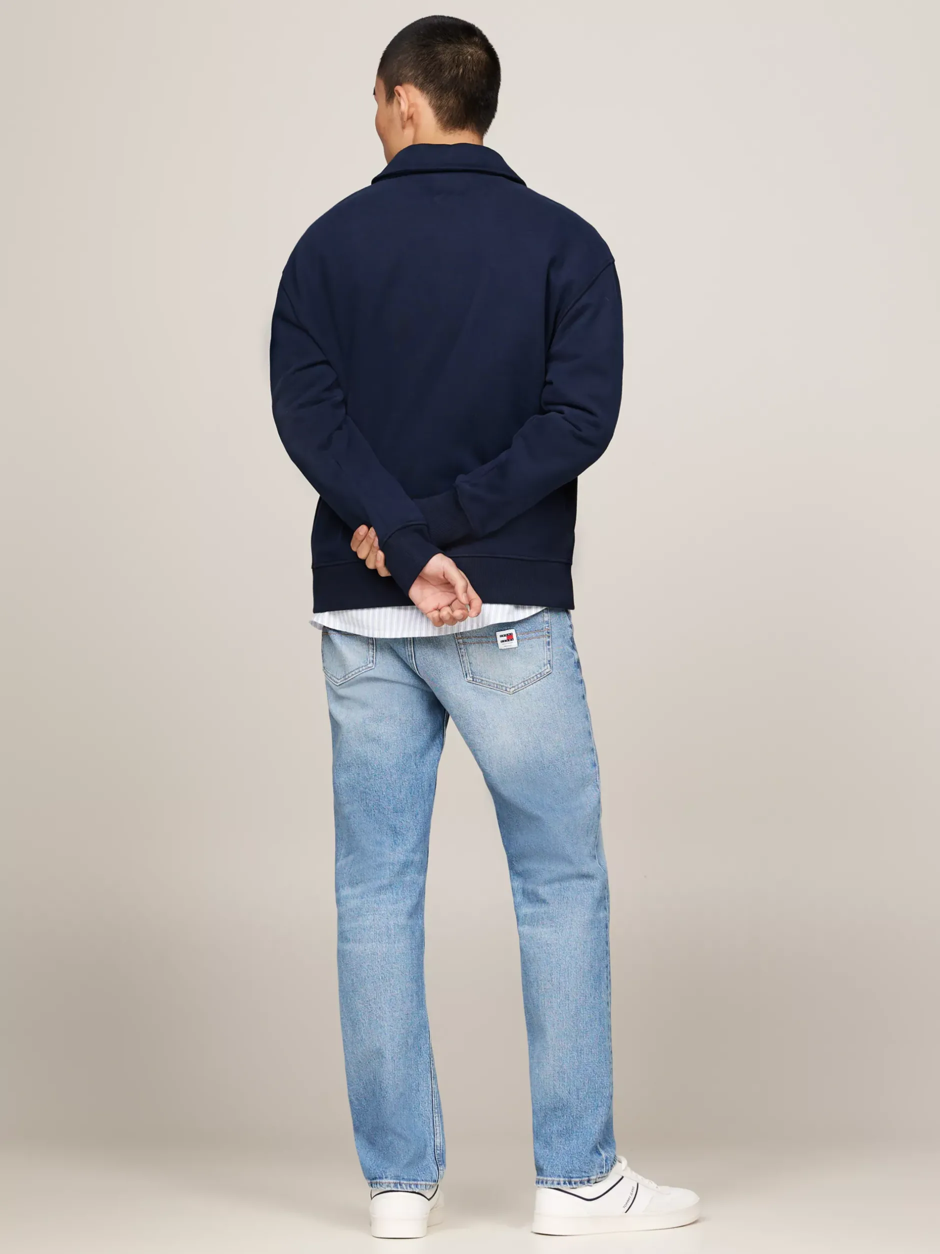 Bluzy Dresowe & Z Kapturem*Tommy Hilfiger Bluza Prep Explorer Z Zamkiem Do 1/4 Długości DARK NIGHT NAVY