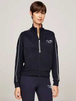 Bluzy Dresowe & Z Kapturem*Tommy Hilfiger Bluza Sport O Luźnym Kroju Z Zamkiem DESERT SKY