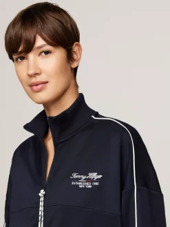 Bluzy Dresowe & Z Kapturem*Tommy Hilfiger Bluza Sport O Luźnym Kroju Z Zamkiem DESERT SKY
