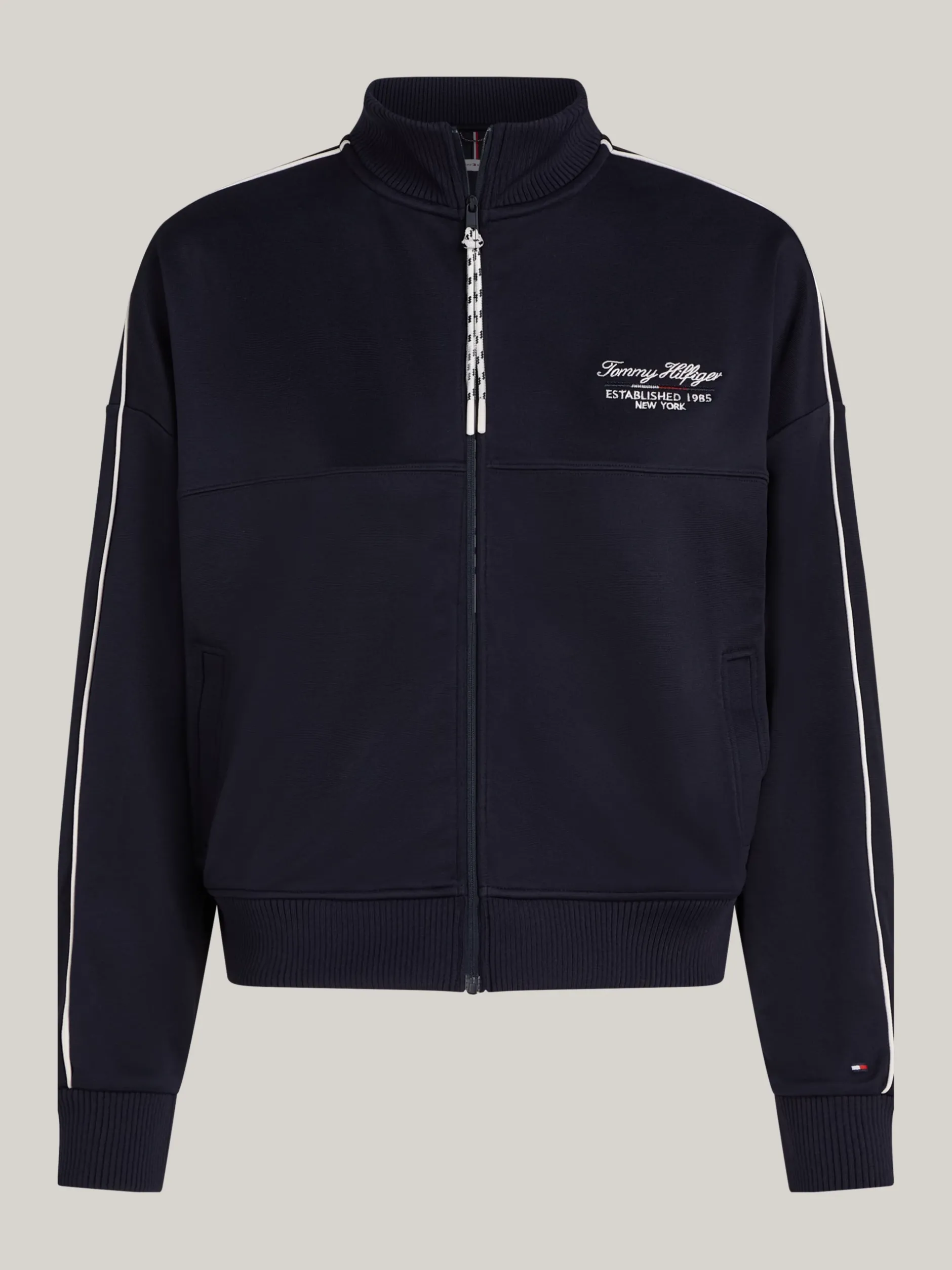 Bluzy Dresowe & Z Kapturem*Tommy Hilfiger Bluza Sport O Luźnym Kroju Z Zamkiem DESERT SKY