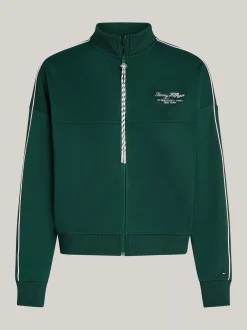 Bluzy Dresowe & Z Kapturem*Tommy Hilfiger Bluza Sport O Luźnym Kroju Z Zamkiem ORNAMENTAL GREEN