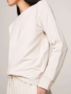 Stroje Domowe*Tommy Hilfiger Bluza TH Established Lounge Z Okrągłym Dekoltem CASHMERE CREME