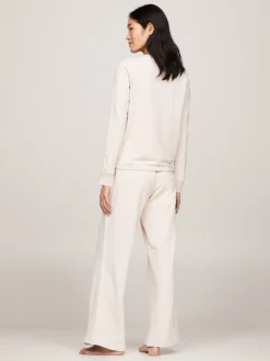 Stroje Domowe*Tommy Hilfiger Bluza TH Established Lounge Z Okrągłym Dekoltem CASHMERE CREME