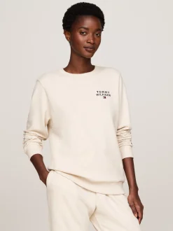 Stroje Domowe*Tommy Hilfiger Bluza TH Original Z Logo HEATHERED OAT