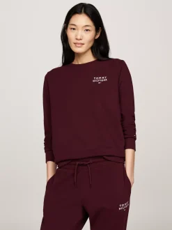 Stroje Domowe*Tommy Hilfiger Bluza TH Original Z Logo DEEP BURGUNDY