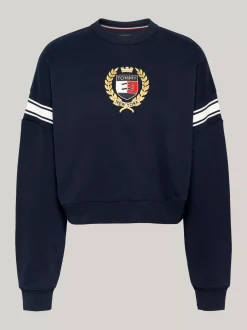 Bluzy Dresowe & Z Kapturem*Tommy Hilfiger Bluza Tommy O Pudełkowym Kroju DARK NIGHT NAVY
