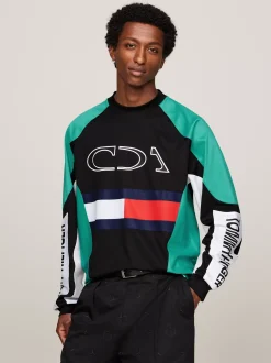 Bluzy Dresowe & Z Kapturem*Tommy Hilfiger Bluza Tommy X Mercedes F1 X CR BLACK