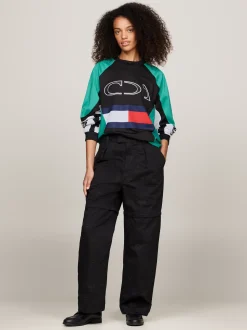 Bluzy Dresowe & Z Kapturem*Tommy Hilfiger Bluza Tommy X Mercedes F1 X CR BLACK