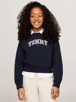Bluzy Dresowe I Z Kapturem*Tommy Hilfiger Bluza W Stylu Varsity Z Wyhaftowanym Logo DESERT SKY