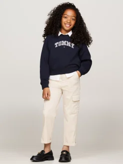 Bluzy Dresowe I Z Kapturem*Tommy Hilfiger Bluza W Stylu Varsity Z Wyhaftowanym Logo DESERT SKY