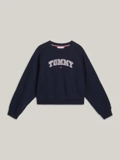 Bluzy Dresowe I Z Kapturem*Tommy Hilfiger Bluza W Stylu Varsity Z Wyhaftowanym Logo DESERT SKY