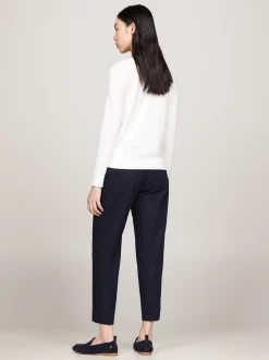 Bluzy Dresowe & Z Kapturem*Tommy Hilfiger Bluza Z Dżerseju Z Dekoltem W łódkę ECRU