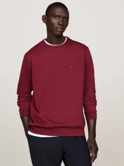 Bluzy Dresowe & Z Kapturem*Tommy Hilfiger Bluza Z Dzianiny Technicznej DEEP ROUGE