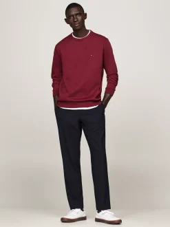 Bluzy Dresowe & Z Kapturem*Tommy Hilfiger Bluza Z Dzianiny Technicznej DEEP ROUGE