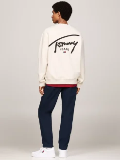 Bluzy Dresowe & Z Kapturem*Tommy Hilfiger Bluza Z Grafiką Z Logo Z Tyłu NEWSPRINT