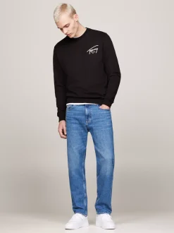 Bluzy Dresowe & Z Kapturem*Tommy Hilfiger Bluza Z Grafiką Z Logo Z Tyłu BLACK
