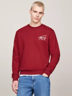 Bluzy Dresowe & Z Kapturem*Tommy Hilfiger Bluza Z Grafiką Z Logo Z Tyłu REGATTA RED