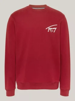 Bluzy Dresowe & Z Kapturem*Tommy Hilfiger Bluza Z Grafiką Z Logo Z Tyłu REGATTA RED