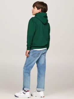 Bluzy Dresowe I Z Kapturem|Bluzy Dresowe I Z Kapturem*Tommy Hilfiger Bluza Z Haftowaną Flagą ORNAMENTAL GREEN