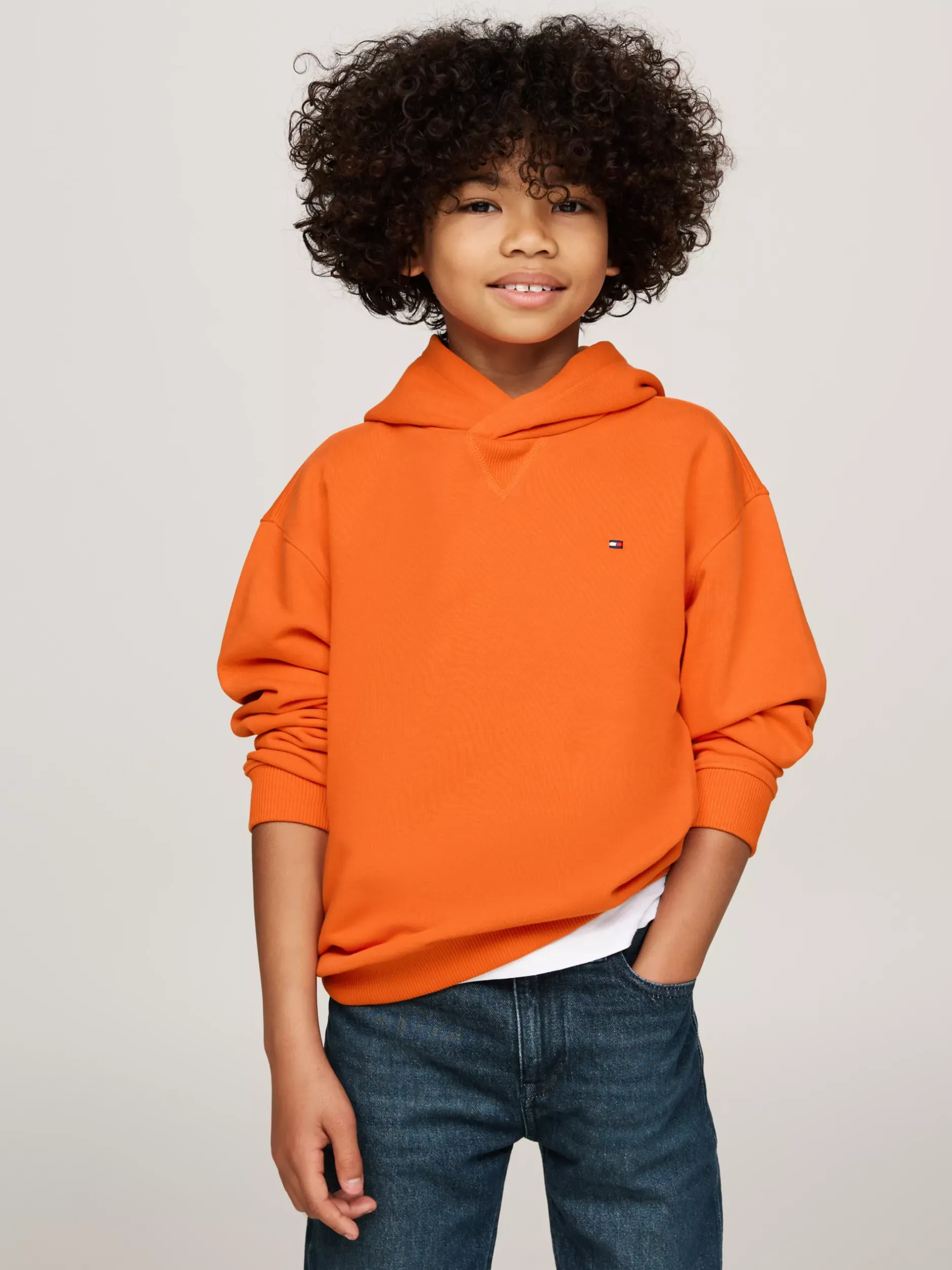 Bluzy Dresowe I Z Kapturem|Bluzy Dresowe I Z Kapturem*Tommy Hilfiger Bluza Z Haftowaną Flagą ORANGE THUNDER