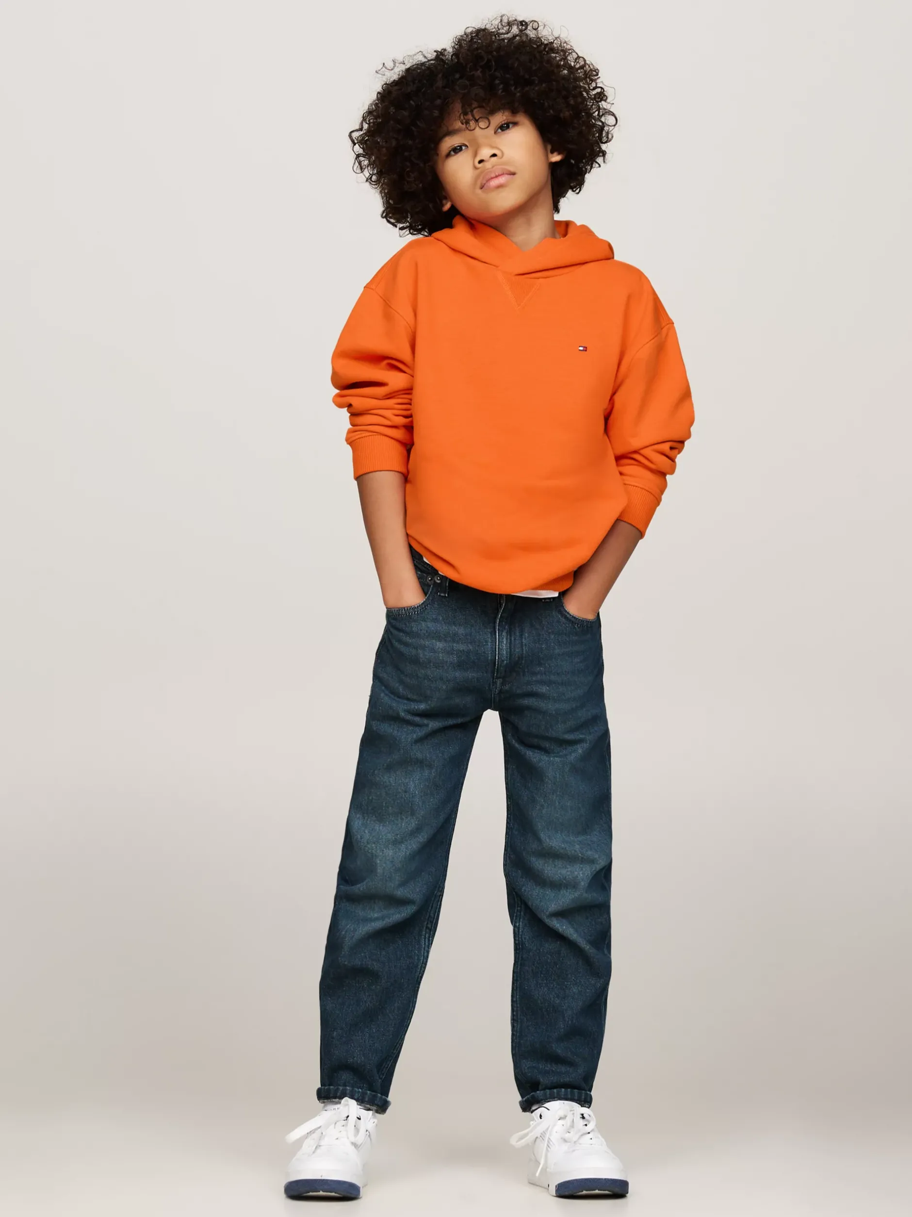 Bluzy Dresowe I Z Kapturem|Bluzy Dresowe I Z Kapturem*Tommy Hilfiger Bluza Z Haftowaną Flagą ORANGE THUNDER