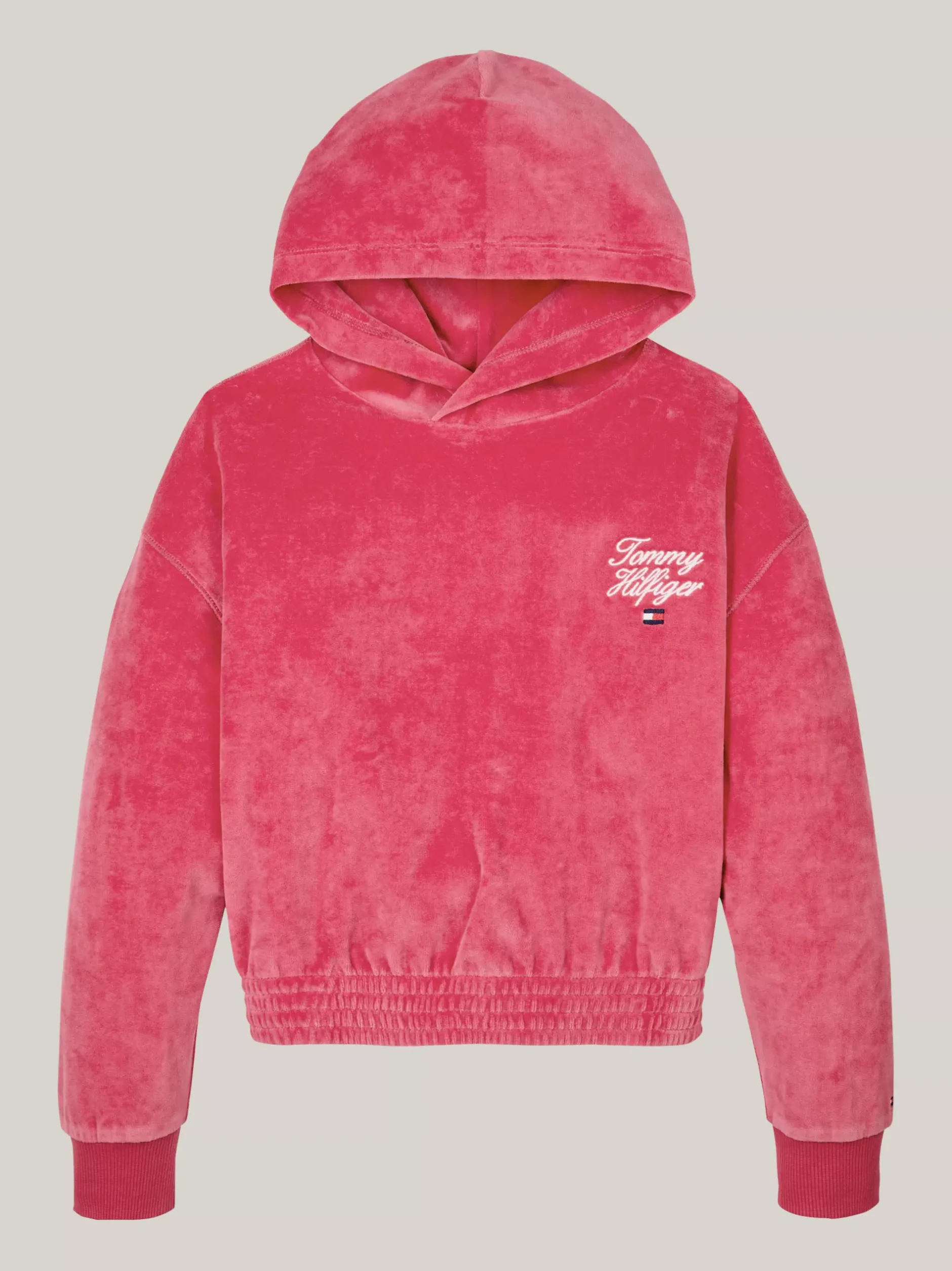 Bluzy Dresowe I Z Kapturem*Tommy Hilfiger Bluza Z Kapturem I Kaligrafowanym Logo HERITAGE PINK