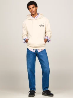 Bluzy Dresowe & Z Kapturem*Tommy Hilfiger Bluza Z Kapturem I Logo NEWSPRINT