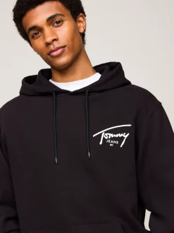 Bluzy Dresowe & Z Kapturem*Tommy Hilfiger Bluza Z Kapturem I Logo BLACK