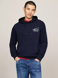 Bluzy Dresowe & Z Kapturem*Tommy Hilfiger Bluza Z Kapturem I Logo DARK NIGHT NAVY