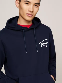 Bluzy Dresowe & Z Kapturem*Tommy Hilfiger Bluza Z Kapturem I Logo DARK NIGHT NAVY