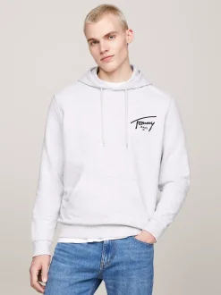 Bluzy Dresowe & Z Kapturem*Tommy Hilfiger Bluza Z Kapturem I Logo SILVER GREY