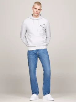 Bluzy Dresowe & Z Kapturem*Tommy Hilfiger Bluza Z Kapturem I Logo SILVER GREY