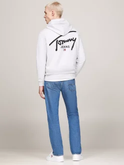 Bluzy Dresowe & Z Kapturem*Tommy Hilfiger Bluza Z Kapturem I Logo SILVER GREY