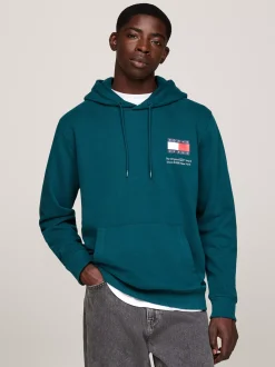 Bluzy Dresowe & Z Kapturem*Tommy Hilfiger Bluza Z Kapturem I Logo DEEP SEAWATER